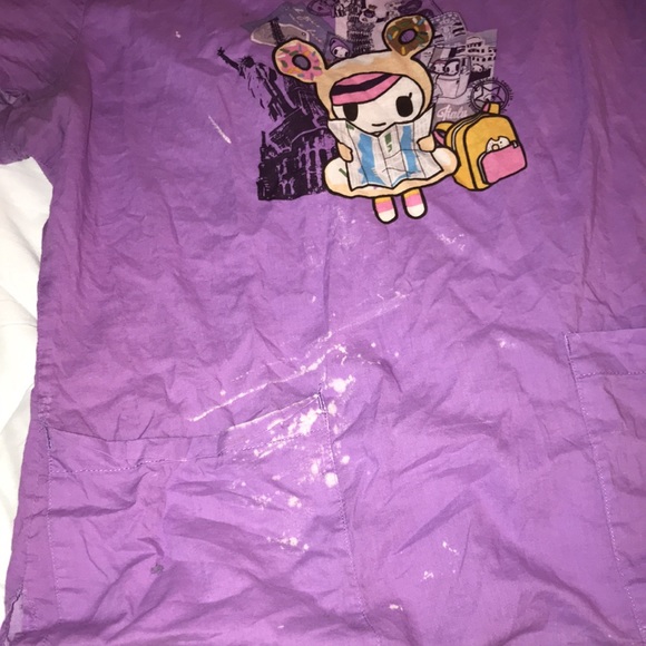 Tokidoki Purple Scrub Top Size Medium - Picture 4 of 4